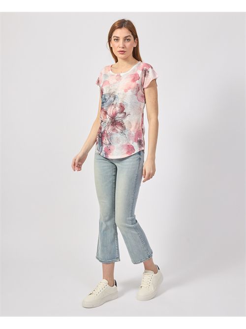 T-shirt donna Yes Zee con stampa sublimatica YES ZEE | T243-Y3022425